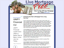 Tablet Screenshot of livemortgagefree.com